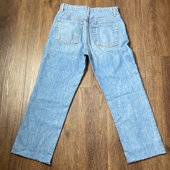 Reformation High Rise Seamed Straight Leg Raw Hem 
 Sz 27 - Picture 2 of 8